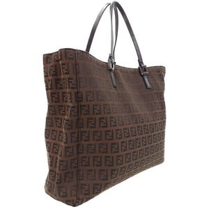 Fendi Shoulder Zucchino Brown Leather Bag Handbag